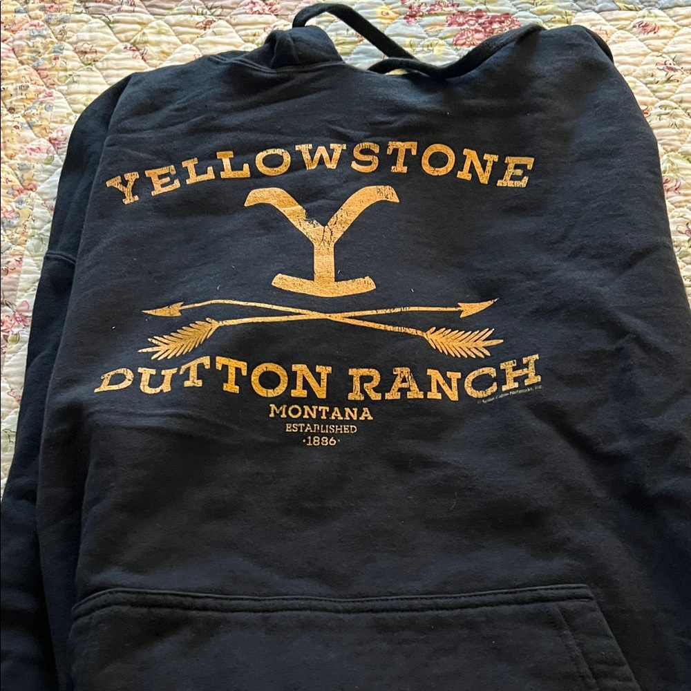 Port and Company Black Yellowstone Dutton Ranch Hoodie